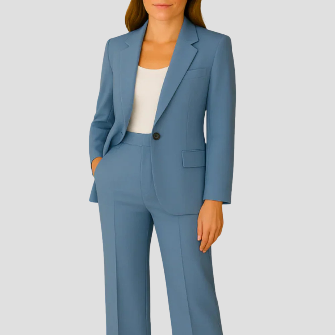 Women's Formal Suit Set Longline Blazer with Matching Trousers