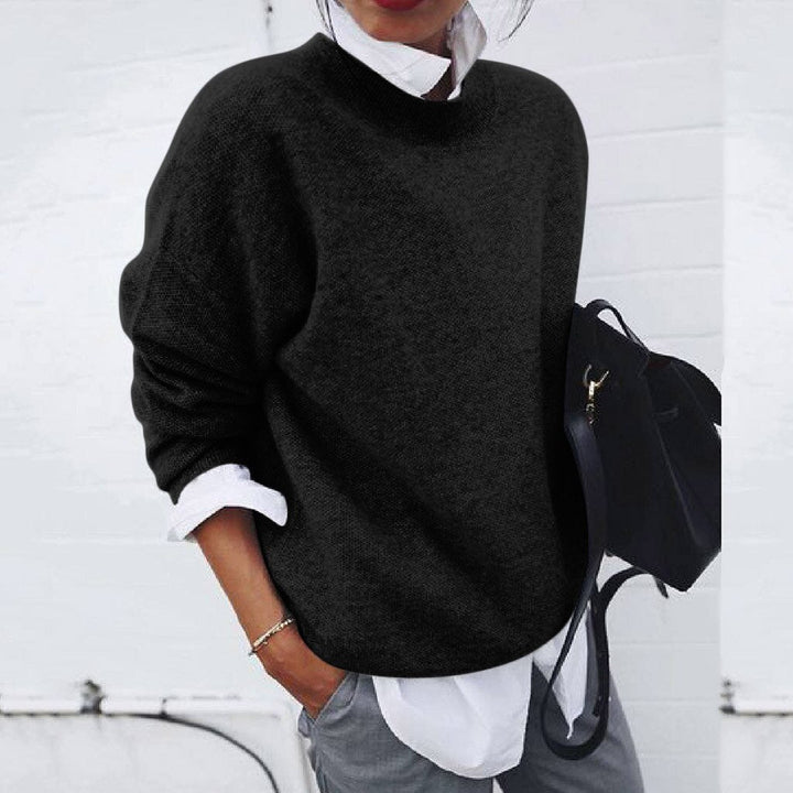 Women's Classic Ultra Soft Warm Sweater with Round Neckline