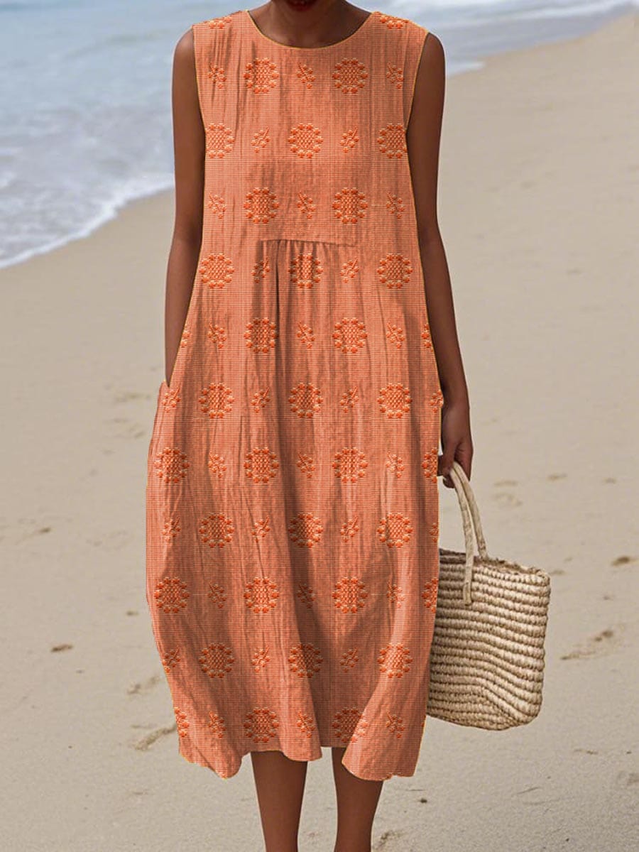 Timeless Flowing Embroidered Summer Dress for Everyday Wear and Events