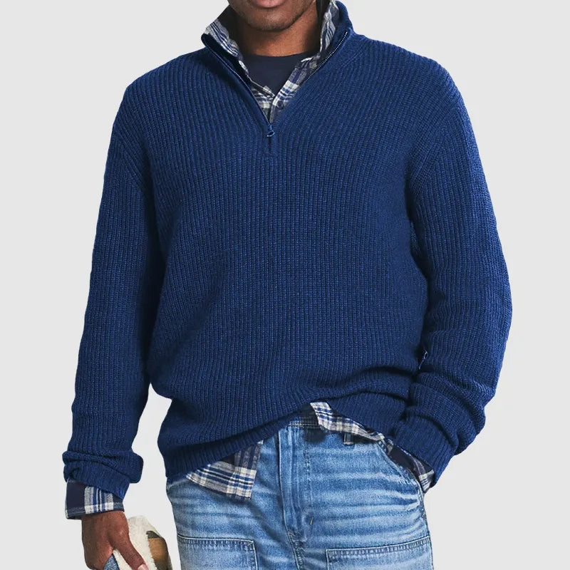 Men's Durable Layered Warm Outdoor Half Zip Sweater for Every Season