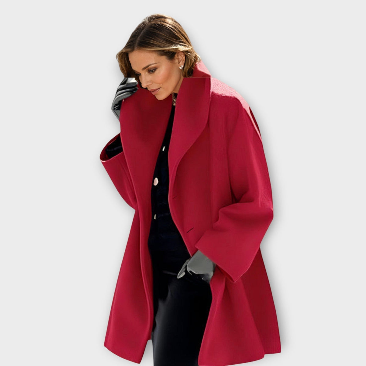 Women's Wide Collar Oversized Warm Long Coat