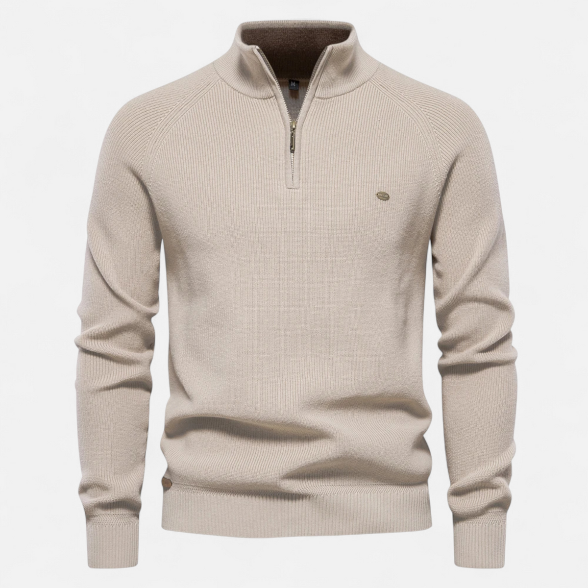 Men’s Timeless Knitted Layered Half-Zip Sweater for Cooler Months