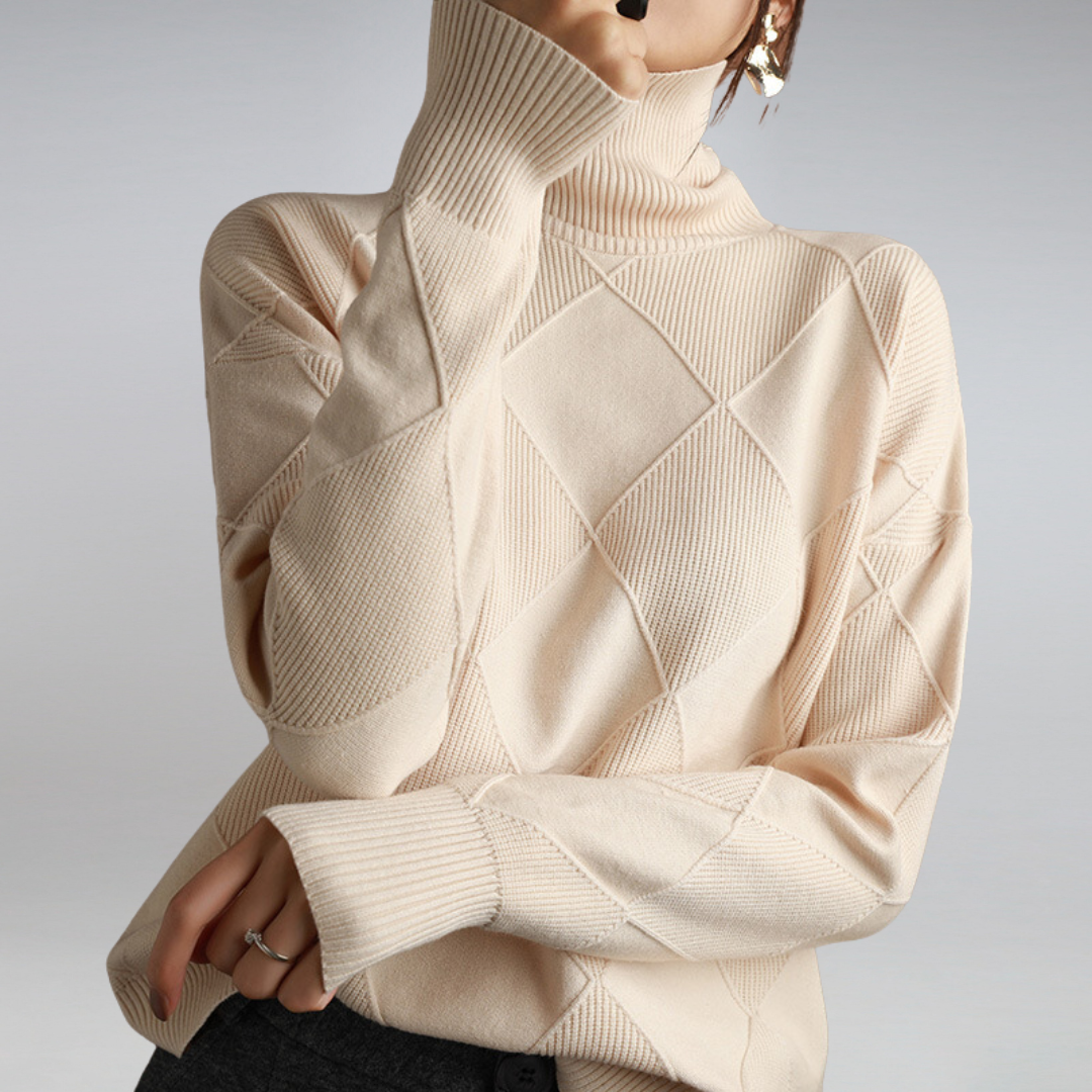 Women's Timeless Elegance Warm Cashmere Roll Neck Jumper