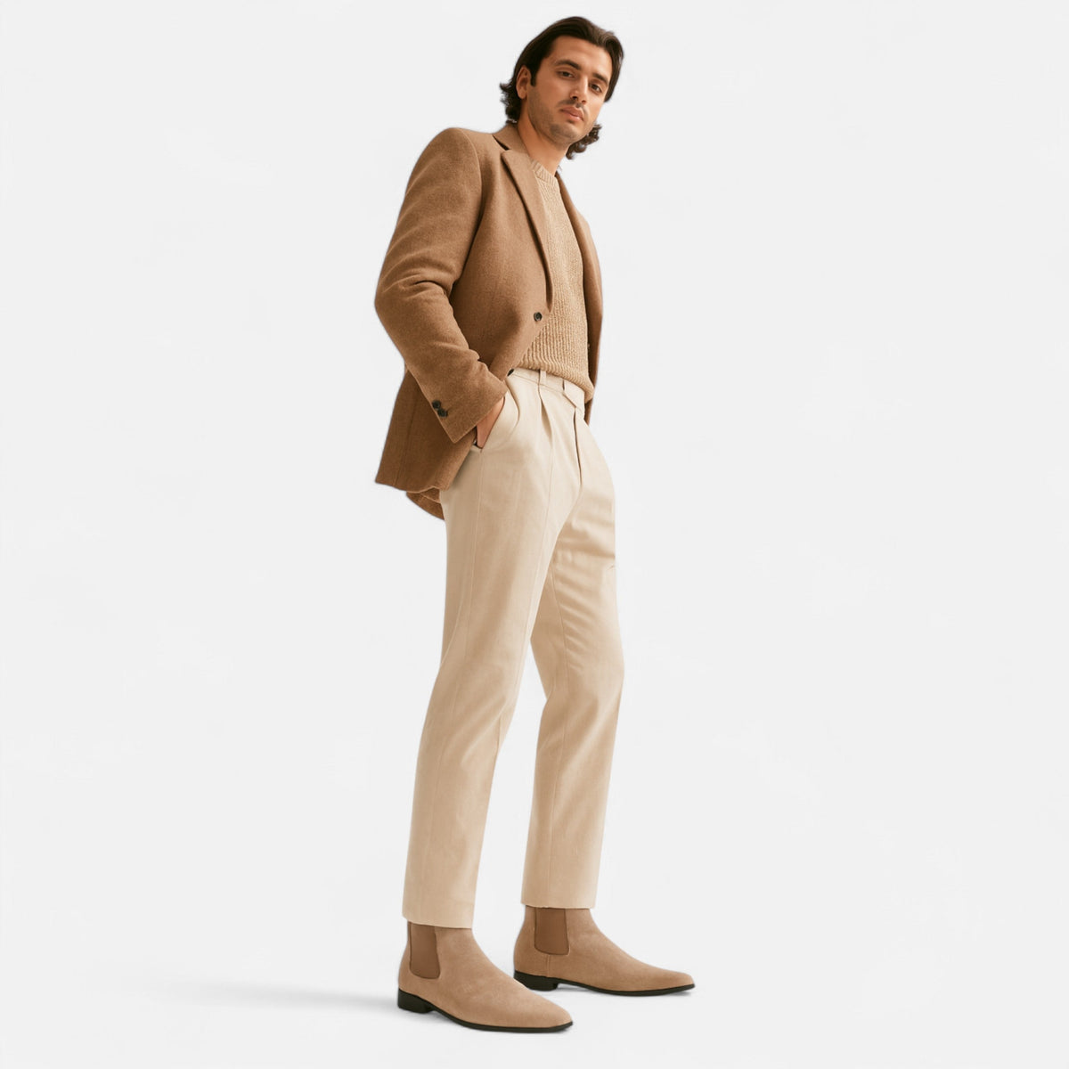 Men’s Elegance Sturdy Non-Slip Suede Chelsea Boots