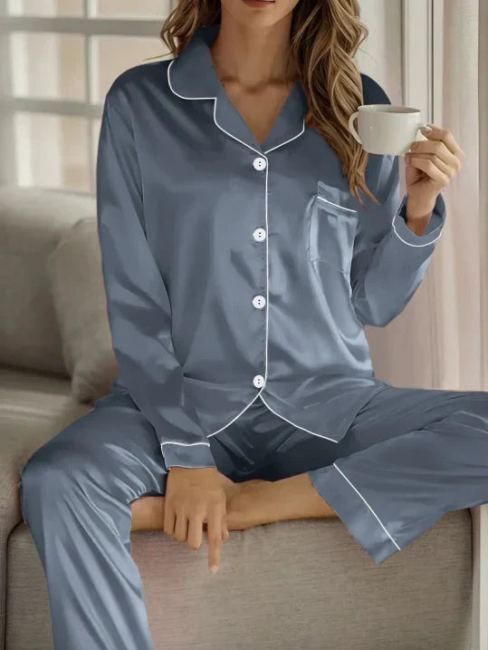 Women's Casual Fashion Lounging Pajama Set for Night Sleep